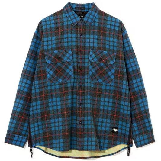 Zip Flannelshirts 'Blue'
