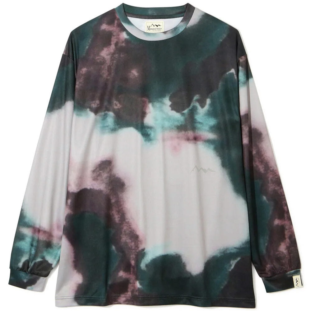 Tie Dye L/S Top 'Dark Green'