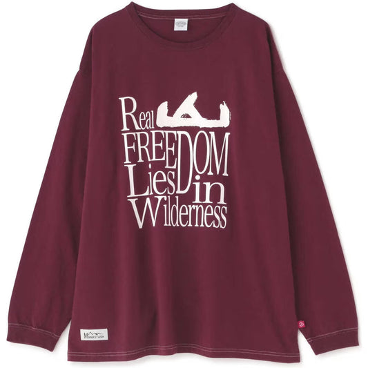Re:CTN L/S Real Freedom Tee 'Burgundy'